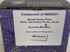 (4) INDIGO BIOSCIENCES 96-Well Cell Culture Assay Plates White IB06001