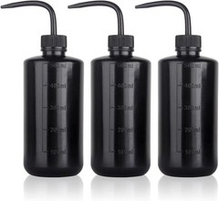 Melphoe Tattoo Wash Bottle Squeeze 3Pcs 500ml Squirt 3*500ml, Black