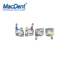 1-50X MacDent Dental Ortho Monoblock Brackets Braces Mini Roth .018 3-4-5 Hooks