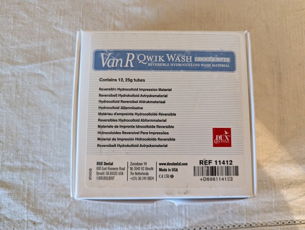 Van R Qwik Wash Reversible Hydrocolloid Dental Impression Chocolate