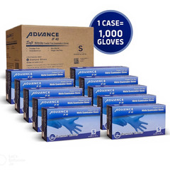 Advance Blue Nitrile Exam Gloves Latex Free Bulk 1000ct 4 Mil Powder Free Glove