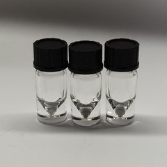 3mL Clear Borosilicate Glass Vial V-Shape with Solid Cap, Pack of 100 Vials Lab
