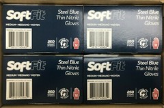Handgards SoftFit MEDIUM Thin Nitrile Gloves Latex-Free Powder-Free Case of 1000