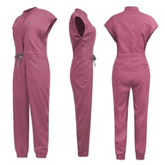 Women’s Anti-wrinkle Short Sleeve Jumpsuit Medical Nursing Uniform Scrub Sets