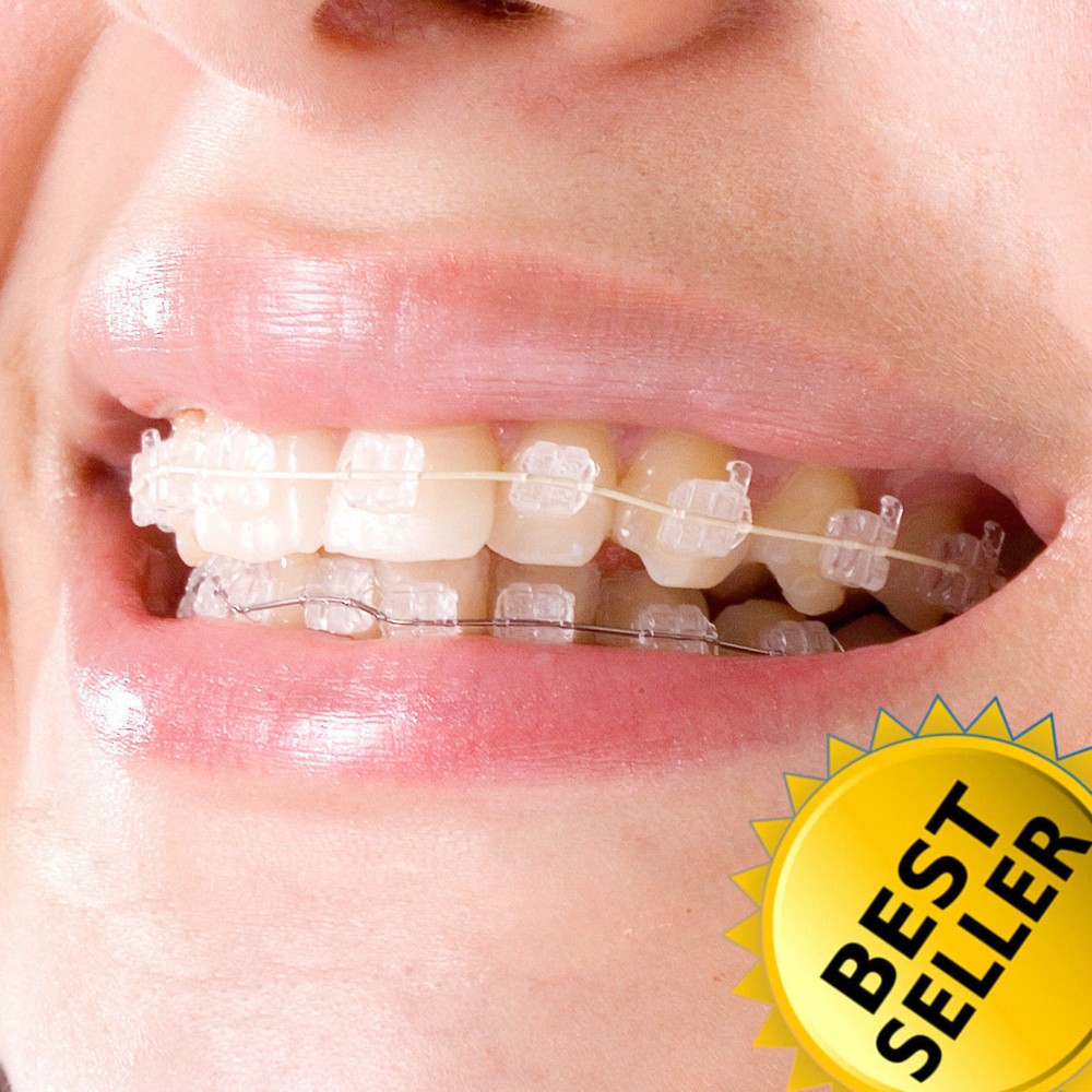 PROB HUBIT Crystal Sapphire Orthodontic Brackets Braces(MBT 022 345H 20Brackets)