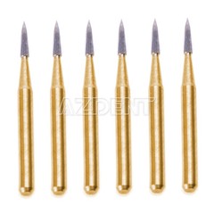 Dental Trimming/Finishing FG Gold Burs Tungsten Carbide For High Speed Handpiece