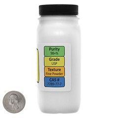 Dicalcium Phosphate [CaHPO4] 98+% USP Grade Powder 1 Lb in Two Bottles USA
