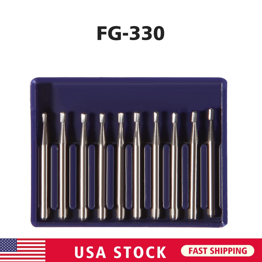 10-100* Dental Tungsten Carbide Steel Burs Drills for High Speed Handpiece
