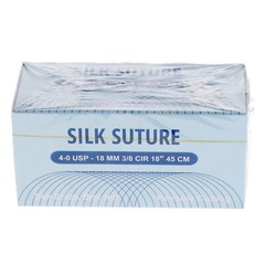House Brand Dentistry 103142 Silk Suture 4-0 Reverse Cutting 19MM 3/8″ 45CM 12/B