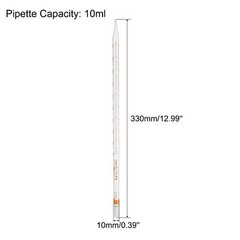 4 Pcs Graduated Dropper Pipettes 10ml Borosilicate Glass Pipette Clear