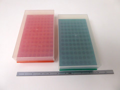 2 SETS 96-well reversible PP tube rack w/lid for 0.5, 1.5, & 2.0mL microtubes