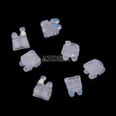 AZDENT Dental Orthodontic Braces Clear Ceramic Bracket Roth Slot.022 Hooks 3 4 5