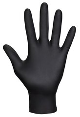 Large Pack of 100 Black Nitrile Gloves Powder Free Latex Free Textured Grip