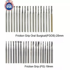 Dental 19mm/Surgical Round Burs 2 4 6 8 FG SURG Long 25mm Carbide Bur High Speed