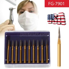 10 Pcs Dental Tungsten Carbide Trimming & Finishing Burs Drill Smooth FG 7901