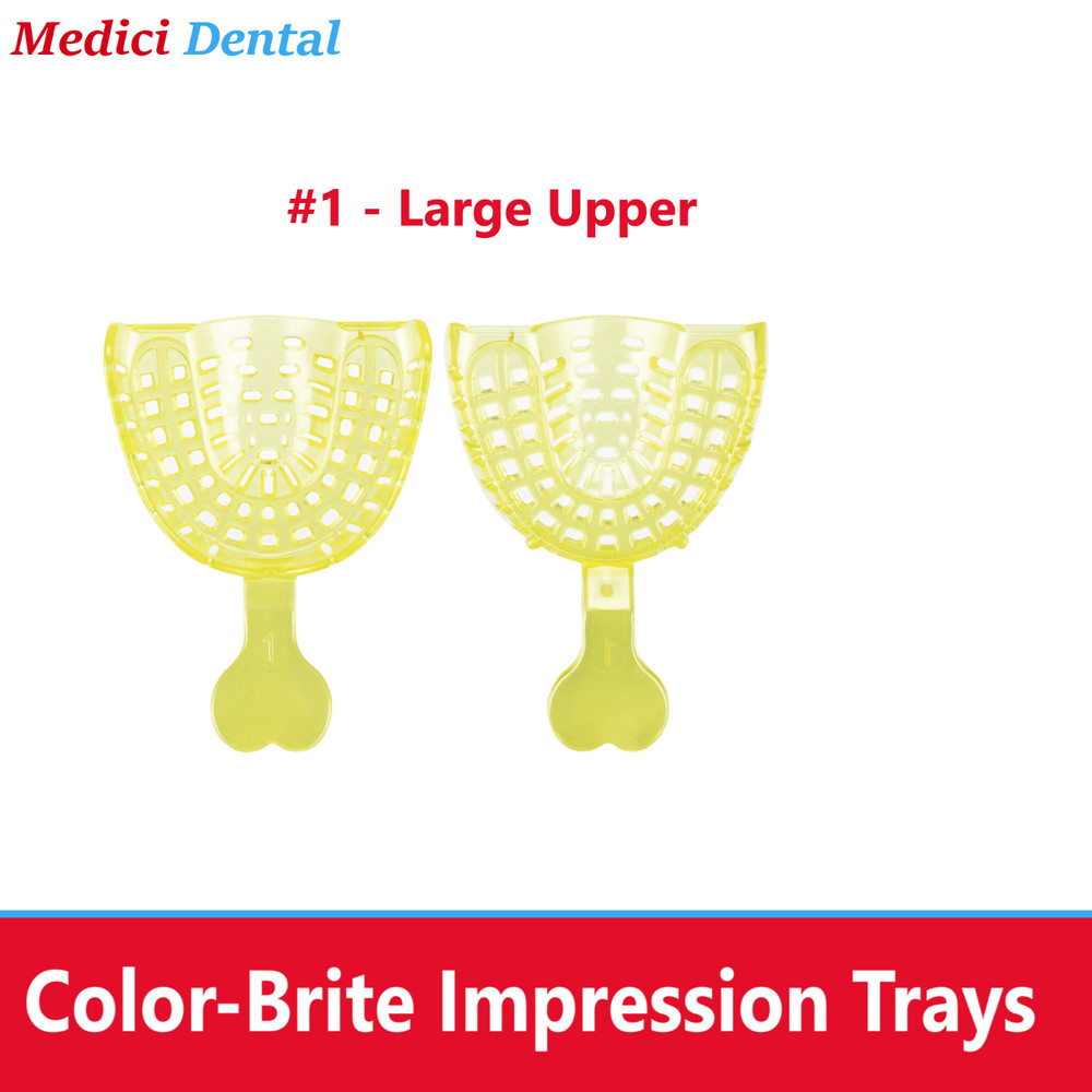 Dental VPS Impression Trays Perforated Plastic Autoclave UNiPACKC Color, 12/Bg
