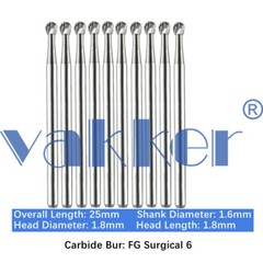 10/Pack Dental Surgical Carbide Burs Latch Type RA SURG Burs Low Speed RA1/4 RA1