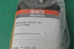 ACROS Organics Molecular Sieves 5A, 4 to 8 mesh 500 grams 69912-79-4