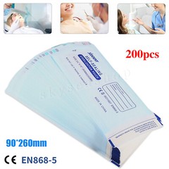 Self-Sealing Sterilization Pouch Bag, 3.5″ x 10″, Paper/Blue Film (Box of 200pc)