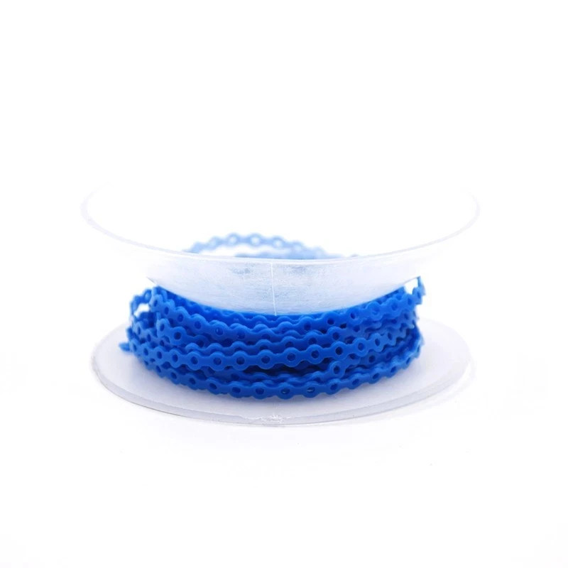 1 Roll Orthodontic Dental Ultra Elastic Rubber Braces Power Chain Colorful Long