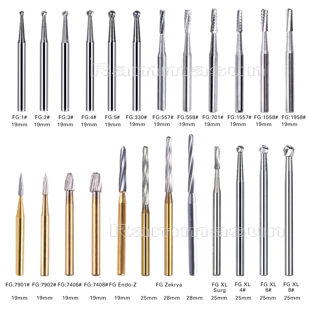 Dental Surgical Tungsten Carbide FG Bur/Endo Burs 28/25mm For High Speed Piece