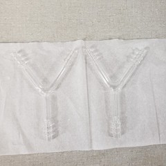 UNBRANDED Borosilicate Glass, 2 3mm Y-Shapes and 2 4mm T-Shapes