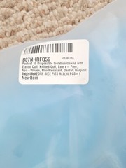 Syntrue Protective Isolation Gown- Knit Cuff/Fluid Resistant/Unisex Adult 10pk