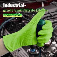 GP Craft Green Nitrile Gloves Disposable Latex-Free (100/count) 8 Mil Thick