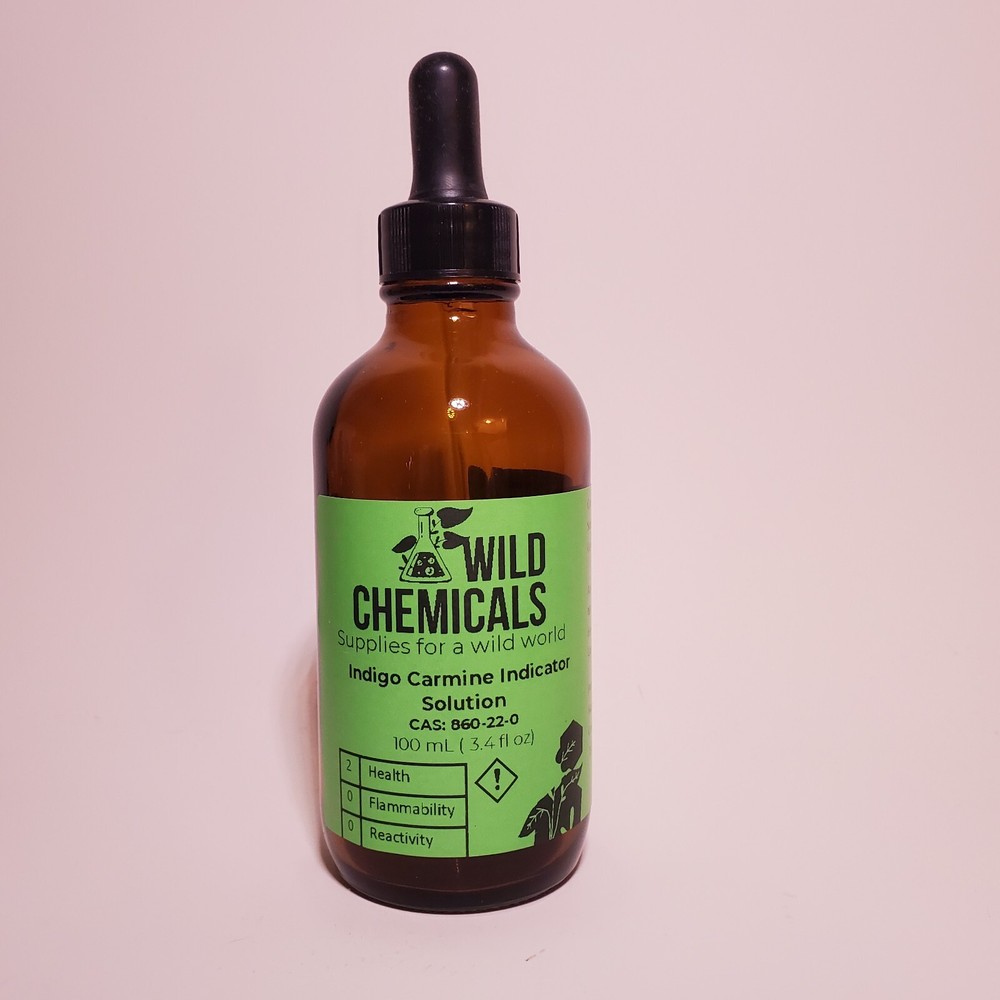 1% Indigo Carmine pH Indicator 100 mL -Water Soluble Indicator