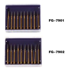 10-100PCS Dental Trimming & Finishing Gold Burs Carbide Burs FG 7901 7902 KY