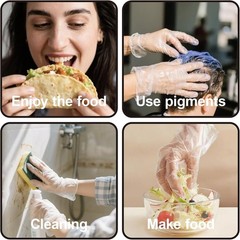 Bulk 400 Clear Disposable Gloves – Latex-Free, Powder-Free, Perfect for Cooking