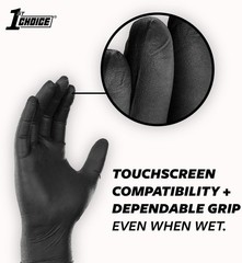6 Mil Black Nitrile Gloves – Heavy Duty, Latex-Free, for Mechanics & Cleaning
