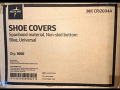 Medline Spunbond Non-Skid bottom Shoe Covers blue universal .BOX OF 1000 COUNT