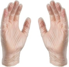 GPX3 Vinyl Gloves Clear 3 Mil Latex-Free, food-safe Size Small, Case of 1000