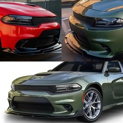 4PCS Front Bumper Lip Splitter 15-23 Dodge Charger SRT Hellcat Scat Pack Black
