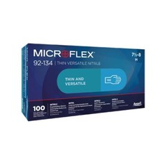 Microflex Nitrile Exam Gloves, Powder Free, Non-sterile, Blue, Medium, 100/Box