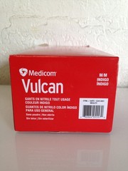Medicom Vulcan Nitrile Gloves Indigo Size Medium 150 Count General Purpose