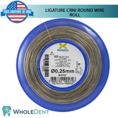 Orthodontic Dental CrNi Ligature Round Wire Roll Stainless Steel .25mm /.010″