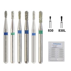 Dental 330 Diamond Bur Pear 830/008 830/010 Medium Coarse Grit High Speed FG