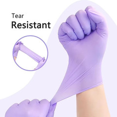 Fuchsia Nitrile Disposable Gloves Latex-Free 10PCS Mil Cleaning Gloves purple
