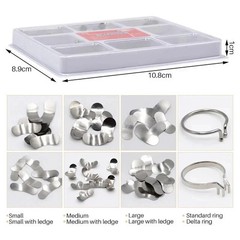 100pcs/Box Dentales Matrices Bandas de matriz de metal contorneadas se Dentista
