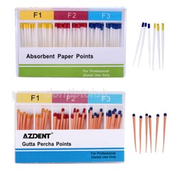 AZDENT Dental Endo Absorbent Paper Points/Gutta Percha Points Taper F1 F2 F3