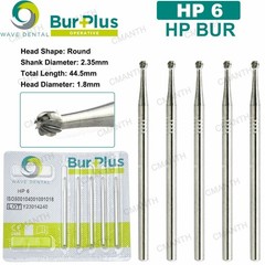 WAVE Dental Carbide Burs HP Surgical Burs Round For Straight Handpiece HP 2 4 8