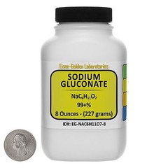 Sodium Gluconate [NaC6H11O7] 99+% USP Grade Powder 8 Oz in a Bottle USA