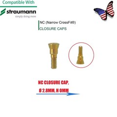 NC Titanium Healing Abutment & Closure Cap Fit Straumann ITI BLT Narrow CrossFit