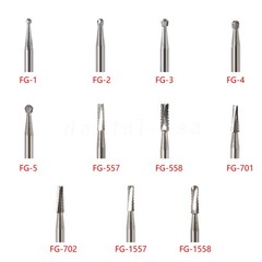 Dental Burs FG 330 557 701 Pear High Speed Tungsten Carbide Burr 19mm Midwest