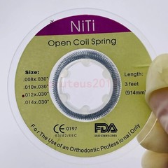 Dental Orthodontic Niti Open Coil Spring Spool Dia.012 *030 ” inch 914mm 1 Roll