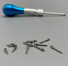 Dental Orthodontic Implant Mini Screws Self-Drilling Screwdriver Blue/Fuchsia