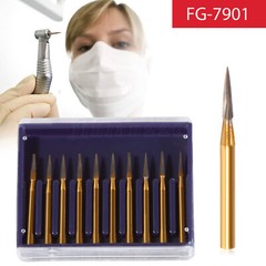 牙科硬质合金燃烧器修剪、抛光和抛光火焰 FG 7901-
