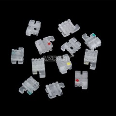 400pcs AZDENT Dental Orthodontic Ceramic Brackets Brace Roth .022 345 Hooks